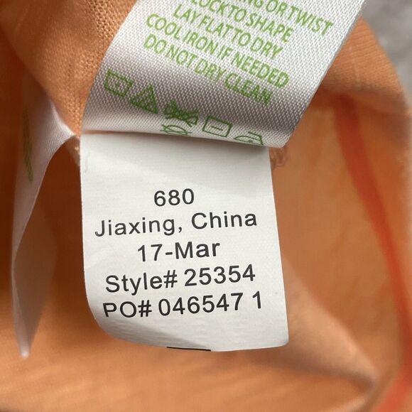 Lilly Pulitzer Shirt Womens Medium Orange Brodie Top Luxletic Melon Glow V Neck - Picture 8 of 11